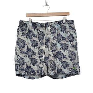 Tommy Bahama Swim Trunks Light Blue Tropical Print Lined Men's Size XL
